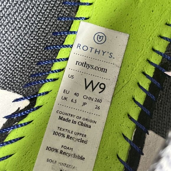 Rothy’s Women's Size 9 Flax Birdseye Light Grey Round Toe Casual Slip On Flats - Picture 10 of 10